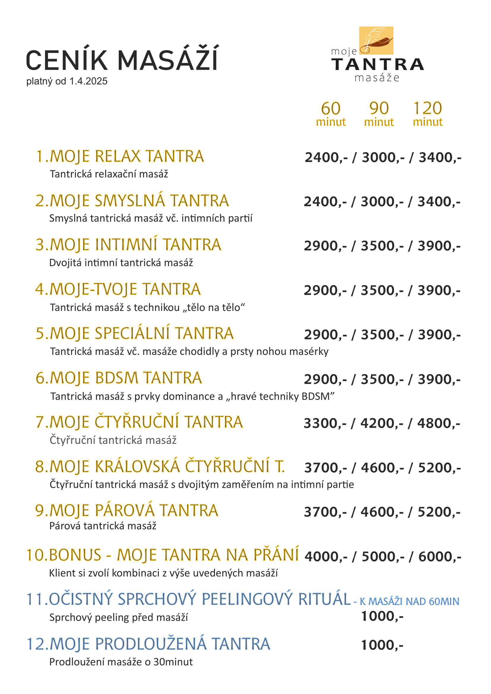 Ceník základní - 4/2025